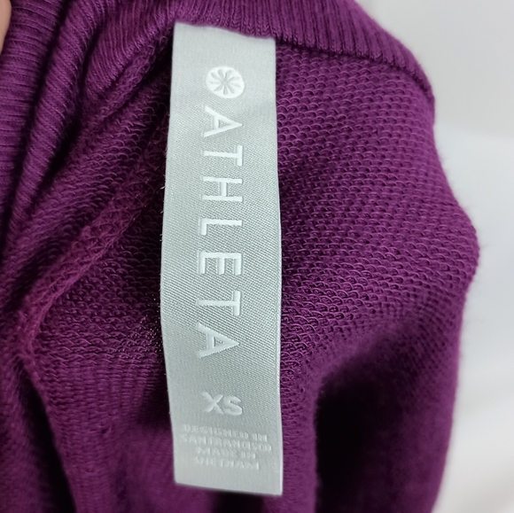 NWT ATHLETA Pranayama Purple Draped Cardigan Duster Sweater (#270) - Picture 2 of 10